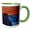 Green/White, variant on 3drose, South Tyrolean Dolomites, Italy, 11oz Two-tone Black Mug