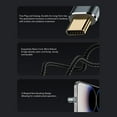 thumbnail image 3 of U Shape USB Type C Cable,PD100W USB3.2 Gen2 10Gbps Male to Male Data Cable,4K 60Hz Screen Casting Data Charging Cable Support OTG, 3 of 8