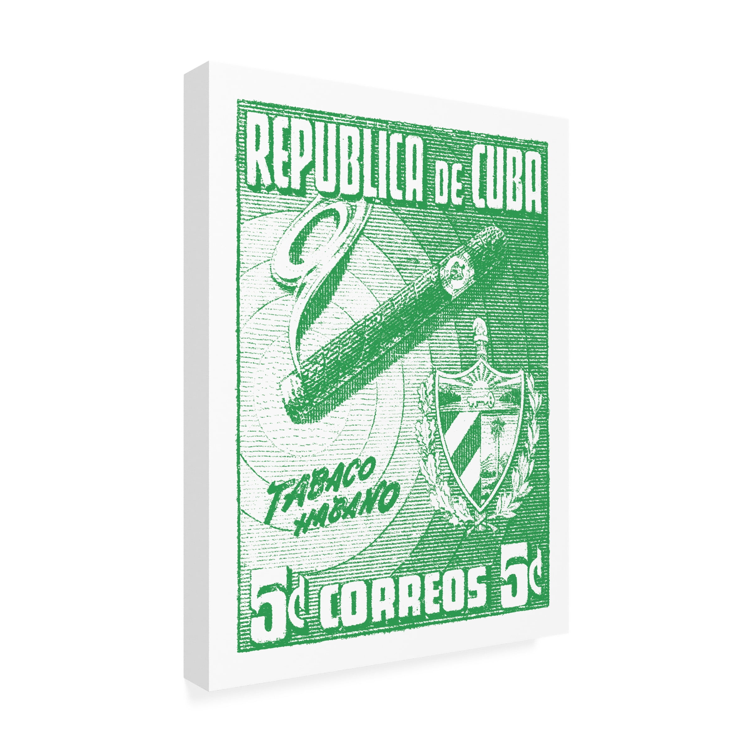 Wild Apple Portfolio 'Cuba Stamp XI Bright' Canvas Art