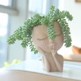 thumbnail image 5 of Macetas faciales para plantas de interior, macetas con cabeza de maceta, lindas macetas suculentas, macetas pequeñas con estatua de jardín para plantas al aire libre,, 5 of 5