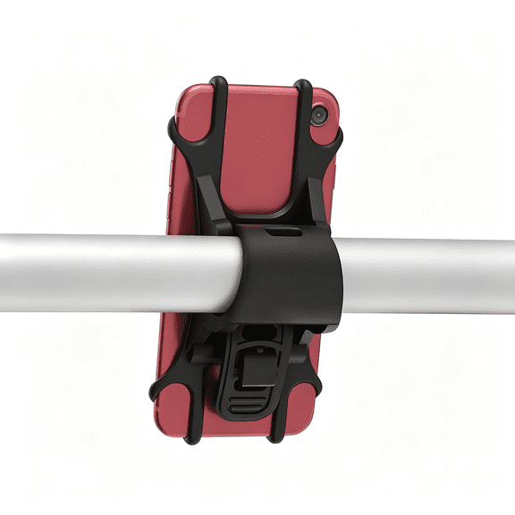 GJX Bike Motorcycle Phone Mount Gps/Map/Music Made of Durable Non-Slip Silicone.Scooter Detachable Bike Phone Holder for Handlebars,Compatible with 99% Iphone 11-17 4.5"-6.9" Phones