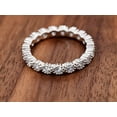 thumbnail image 3 of Bow Jewelry 2.46 Ct Round Brilliant Cut Moissanite Anniversary Ring - Wedding Eternity Band - 14K White Gold Plated Full Eternity Ring - Engagement Moissanite Band for Her - Gift Ring, 3 of 7