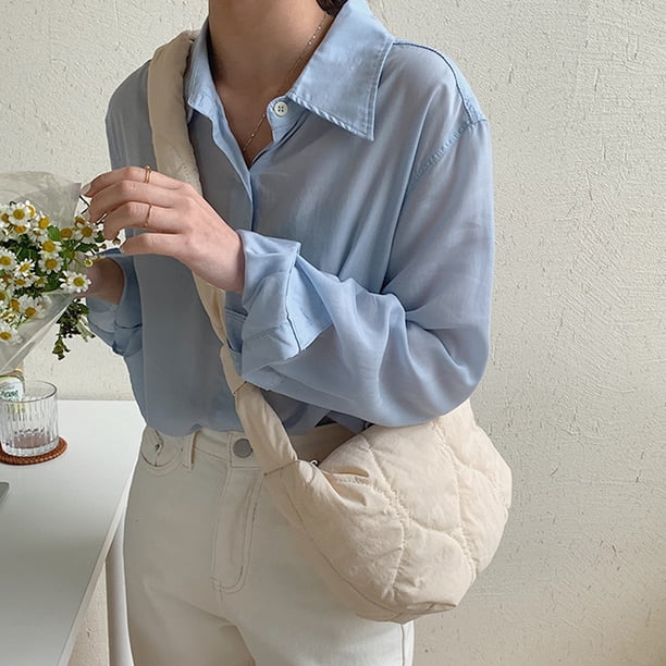 Bolso De Hombro Bolso de viaje a la moda, de plumón para mujer de otoño e invierno, gran capacidad, sencillo para el trabajo
