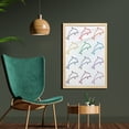 thumbnail image 2 of Sea Animals Wall Art with Frame, Dolphin Silhouettes Intelligent and Playful Fish Grace Marine Ocean Pattern, Printed Fabric Poster for Bathroom Living Room, 23" x 35", Multicolor, by Ambesonne, 2 of 2