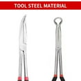 thumbnail image 2 of Mistaha 11 Inch 280MM Extended Reach 90-Degree Bent Nose Pliers with Stick-On Plastic Handle, 2 of 5