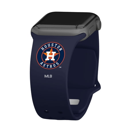 Navy Houston Astros Logo Silicone Apple Watch Band