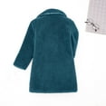 thumbnail image 4 of Abcomgle Girls Fleece Jacket Size 10-12 Teddy Faux Fur Fuzzy Toddler Jackets for Girls Winter Warm Girls Outerwear Jackets Cute with Pockets,18-24 Months,Royal Blue, 4 of 5
