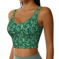 thumbnail image 2 of Naloa Monstera Leaves Sports Bras for Women, High Support Bra with Removable Pads, Comfortable - XX-Large, 2 of 9