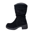 thumbnail image 1 of RXMEKW Bottes d'Hiver pour Femmes, Bottines Courtes avec Plis et Talon Bas pour Tenue Décontractée, 1 of 9