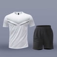 thumbnail image 2 of Riecok Mens Short Sets 2 Piece Outfits Short Sleeve T Shirt Shorts Summer Tracksuits Workout Sportwear Clothes, 2 of 6
