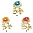 thumbnail image 2 of Guardurnaity Broches para mujer y niña, alfileres esmaltados con diamantes de imitación rosas, broche con purpurina, joyería, chal, decoraciones Accesorios de disfraces Azul, 2 of 6