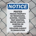 thumbnail image 5 of (2 Pack) Posted Private Property No Trespassing OSHA Notice Sign 7 Inch X 10 Inch Indoor / Outdoor Rust-Free Aluminum Metal Signs for Workplace, Workshop, and Construction Site, Made in, 5 of 8
