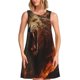 thumbnail image 1 of Balery Cool Flame Lion A Vestidos de verano para mujer con estampado: vestido holgado sin mangas, vestido playero informal y cómodo para días calurosos., 1 of 7