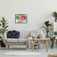 thumbnail image 2 of Stupell Home Décor Abstract Colorful Textural Heart Painting modern Classic Black Framed Art Prints, 16 x 20, 2 of 6