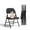 Black, variant on SHGJ&SOFT Set of 2 Folding Chairs with Padded Seats and Backs, Black Metal Frame Chair for Indoor and Outdoor, Capacity 350 lbs, Black