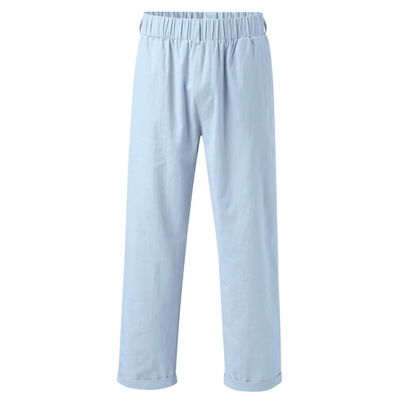 Aayomet Men'S Jogger Sweatpants Men's Outdoor Hiking Pants Quick Dry Lightweight Wind Sun Protection Running Jogger Zipper Pockets,Light Blue L