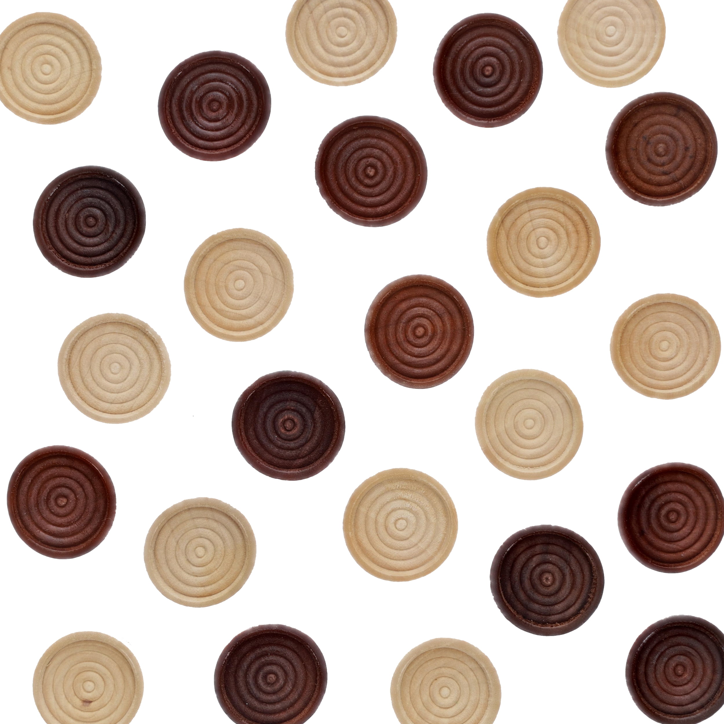 WE Games Old School Brown and Natural Wooden Checkers Set -11.75 in.