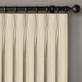 thumbnail image 4 of Kotton Culture Triple Pinch Pleat Blackout Curtain 100% Blackout Thermal Insulated Room Darkening Spill Proof Machine Washable Window Treatment Panels (1 Panels, 70x63, Beige), 4 of 8