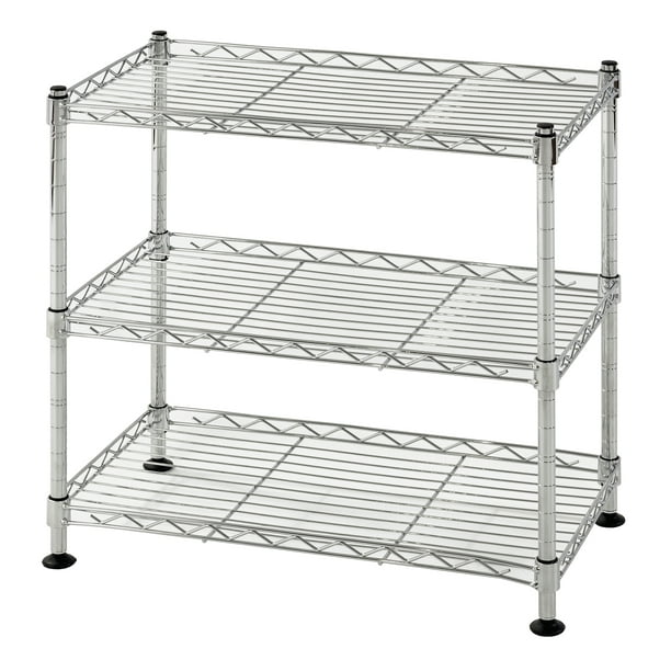 Muscle Rack 18"W x 10"D x 18"H 3Tier Steel Wire Shelving Unit, 264 lb