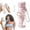 Pink, variant on 2-in-1 Water Bottle with Foldable Fan, USB-C Rechargeable 3-Speed Cooling Cup, 23oz Portable Outdoor Drink