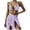 Purple, variant on 2025 Clearance! 50% Off Clear! asdoklhq Plus Size Swimsuit Clearance Under $10,Ladies Cross Sling High Waist Shorts Costume 3-piece Swimsuit Split