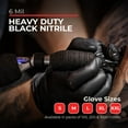 thumbnail image 3 of London Labs Heavy-Duty 6 Mil Disposable Nitrile Gloves, Latex-free & Powder-free gloves for Mechanic, Food Prep & Tattoo - 200ct medium black gloves, 3 of 6
