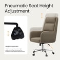 thumbnail image 5 of COLAMY Cocoon Modern Executive High Back Home Office Chair, Upholstered Desk Chair with Wheels, Vanity Chair with Head and Lumbar Support, Armrest (Camel), 5 of 12
