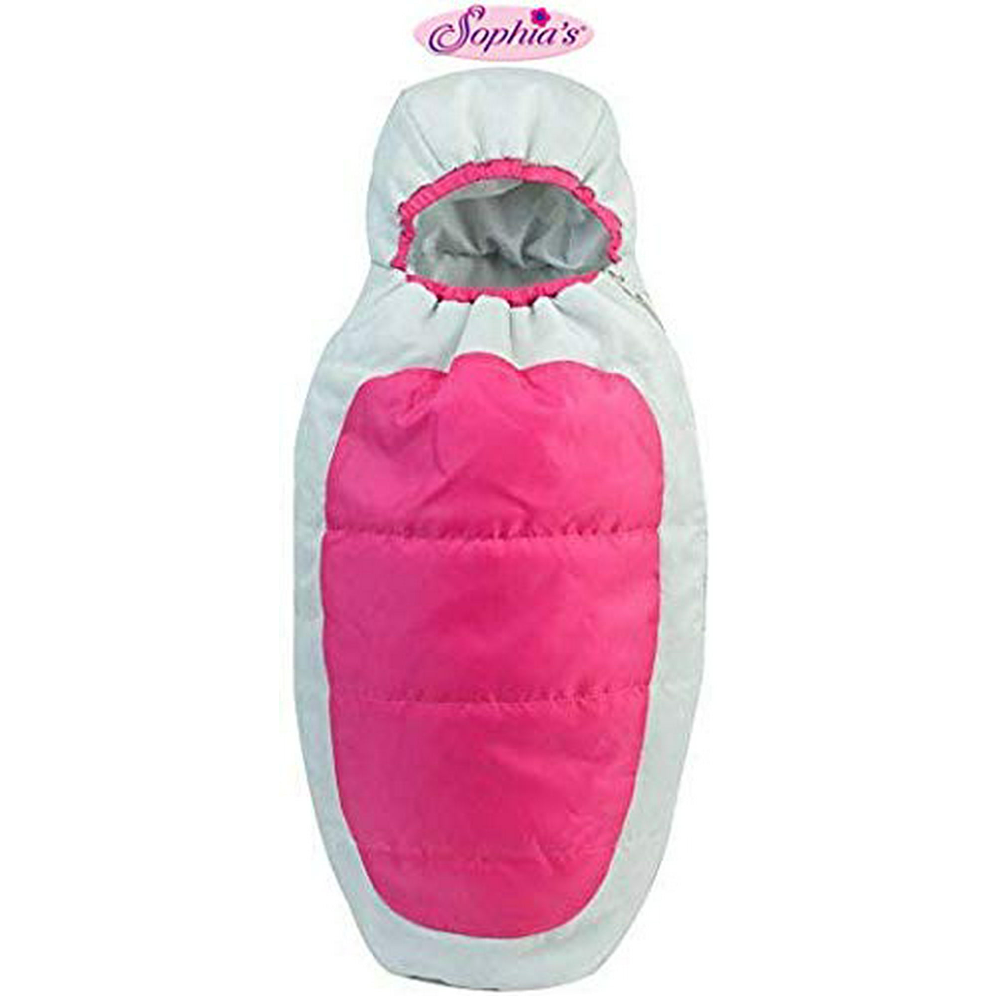 Sophias 18 Inch Doll Sleeping Bag In Silver Hot Pink Perfect