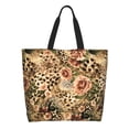 thumbnail image 1 of Balery Animal Leopard Bolsa Tote Estilo Estético con Cremalleras, Bolsa de Hombro, Bolsa de Compras Grande y Plegable, 1 of 8