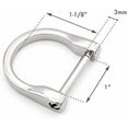 thumbnail image 3 of D-Rings Screw in Shackle Horseshoe D Ring DIY Key Holder Purse Accessories for 1 Inch Strap 4 Pack (Silver), 3 of 7