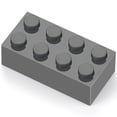 thumbnail image 2 of Bloques de construcción Feleph, color gris azulado oscuro, 2x4 ladrillos, 320 unidades, 2 of 6