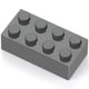 thumbnail image 2 of Bloques de construcción Feleph, color gris azulado oscuro, 2x4 ladrillos, 320 unidades, 2 of 6