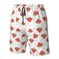 thumbnail image 5 of Naloa Hand Drawn Watermelon Men's Beach Shorts, Surfing shorts, Swim trunks, Quick Dry Swim Trunks for Surfing Beach Fun - Small, 5 of 9
