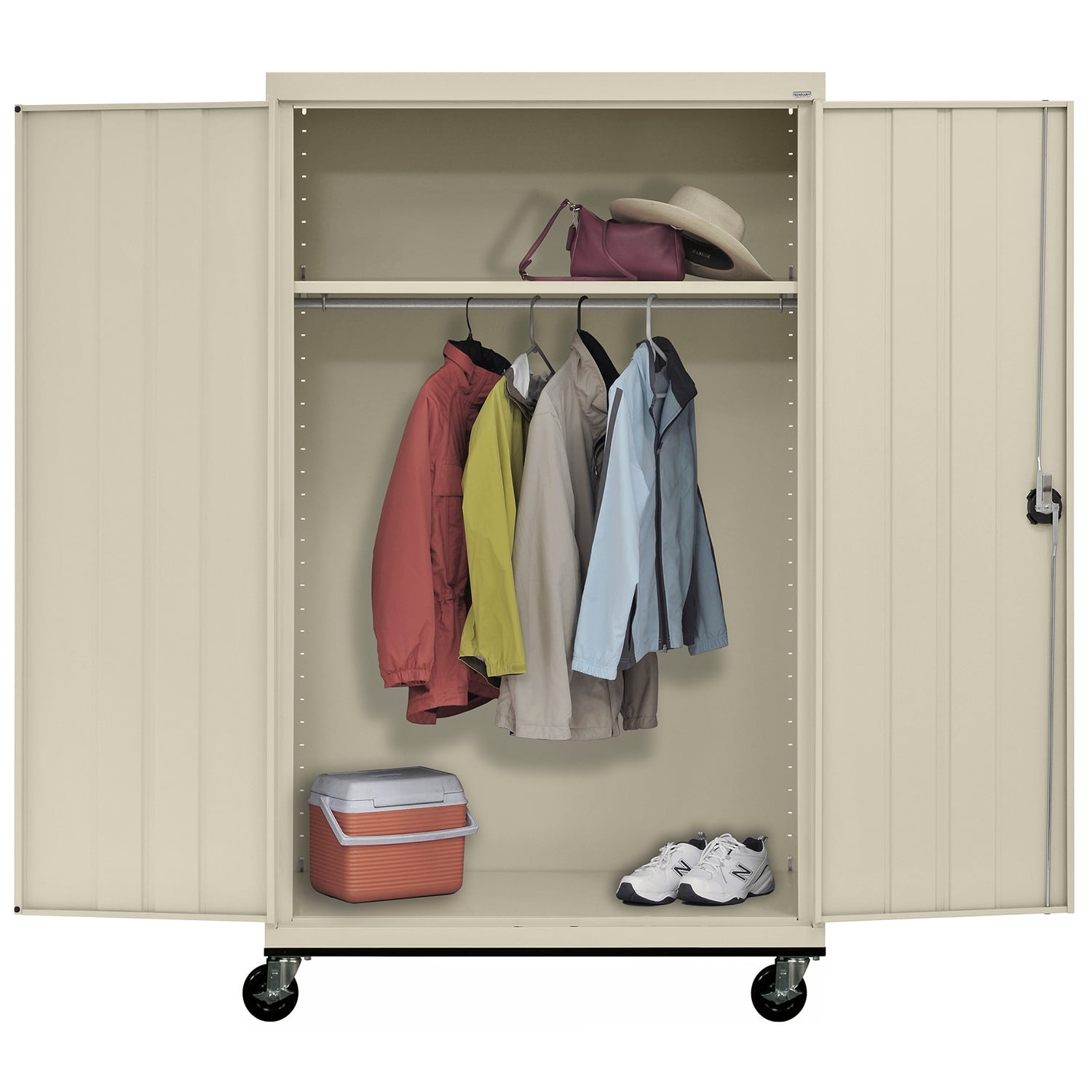 Sandusky Lee 46"W x 24"D x 78"H Steel Transport Mobile Wardrobe
