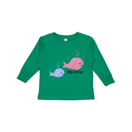 

Inktastic Big Sister with Lil Brother Gift Toddler Toddler Girl Long Sleeve T-Shirt