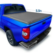 Tyger Auto T1 Soft Roll-up Truck Bed Tonneau Cover Compatible with 2022-2023 Toyota Tundra | 5.5' Bed | TG-BC1T9062 | Vinyl