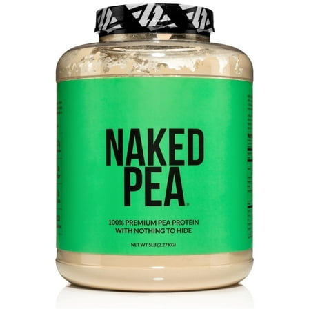Naked Pea - 5LB 100% Pea Protein Powder From U.S. and Canadian Farms, Unflavored Vegan Pea Protein Isolate - 76 Servings
