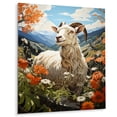 thumbnail image 2 of Designart "Guardian Pastoral Goat Mountain wall art I" Animals Goat Metal Wall Decor, 2 of 4