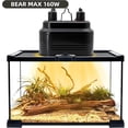 thumbnail image 2 of Lámpara doble para reptil con interruptores independientes, UVB y soporte foco hábitat de terrario vidrio, lámpara calor dragones barbudos, tortugas, serpientes Reptile Dual Light Fixture, 2 of 7