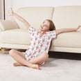 thumbnail image 3 of FORMRS Niños Short Sleeve Top and Pants Pajama Set Unisex Satin 2-Piece Sleepwear, Sizes 5-6Y, Blue Stripes Lobster Pattern, 3 of 8