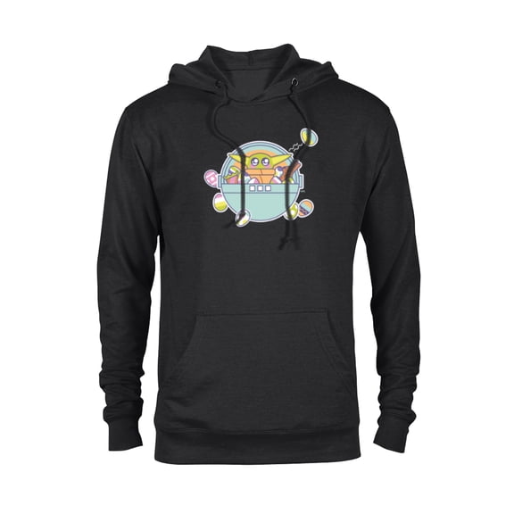 Star Wars The Mandalorian Grogu Easter Egg-Citement - Pullover Hoodie for Adults - Customized-Black