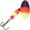 Chartreuse/Orange/Purple, variant on Panther Martin PMUV_9_RWB FishSeeUV Fishing Spinner Lure - Red/White/Blue - 9 (3/8 oz)