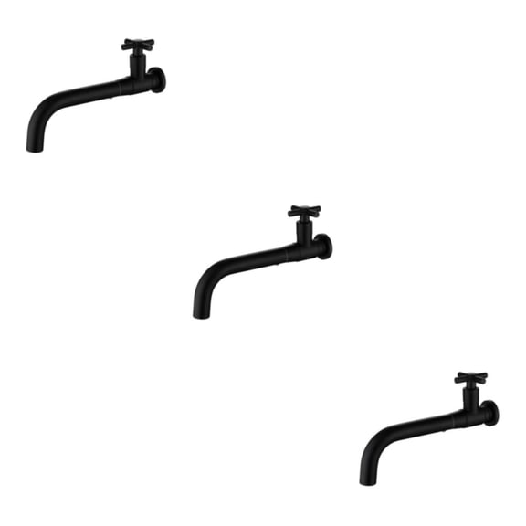 Youkk Environmental Friendly Sink Compact Universal Fit Easy Installation Single Cold Basin Wall Mounted 02 Black 3Set