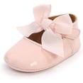 thumbnail image 7 of Baby Girls Mary Jane Flats with Bowknot Flowers,Princess Wedding Dress Ballet Shoes Non-Slip Toddler First Walkers Newborn Crib Shoe, 7 of 7