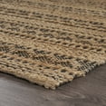 thumbnail image 3 of LR Home Ollie 9' x 12' Brown/Black Chevron Striped Braided Jute Indoor Area Rug, 3 of 9