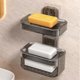 thumbnail image 5 of Shower Soap Dish Wall Mounted Toiletries Container Double Layer Drill Free Universal Strong Suction, 5 of 5
