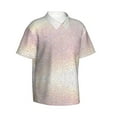 thumbnail image 2 of Balery Glitter Light Pearl Print Men's Hawaiian Shirts Short Sleeve Beach Shirt Relaxed Fit Vacation Button Down Shirts-X-Large, 2 of 9