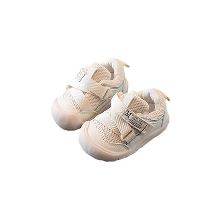 

Wazshop Boys Girls Walking Shoe Comfort Sneakers Breathable Athletic Shoes Fashion Sport Flats Toddler Trainers Mesh Lightweight Beige 2C