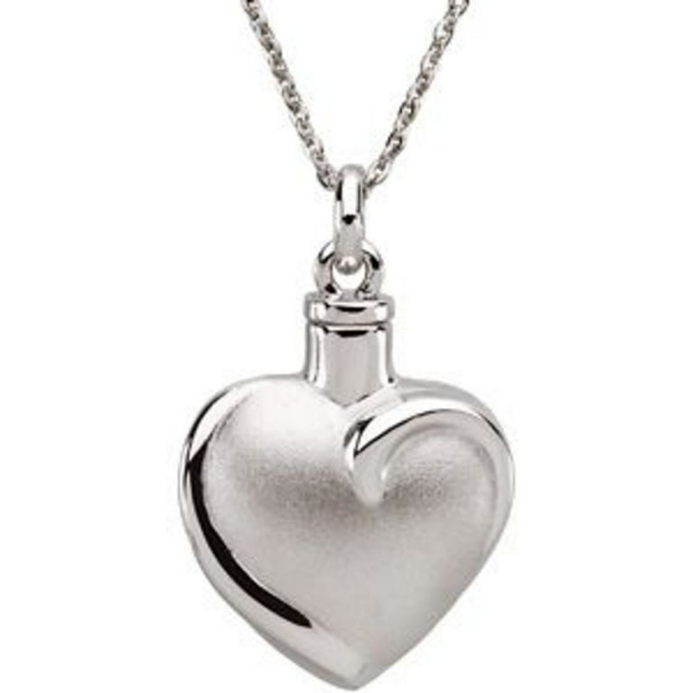 Fancy Heart Ash Holder Pendant Chain Inspirational Blessings
