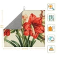 thumbnail image 3 of Xecao Vibrant Amaryllis Flowers Print Dish Drying Mat for Kitchen Counter,Absorbent Coffee Bar Mat, Dish Drainer Rack Mats,Dining Room Decoration, 3 of 8